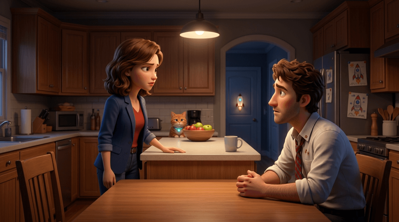 The kitchen confrontation