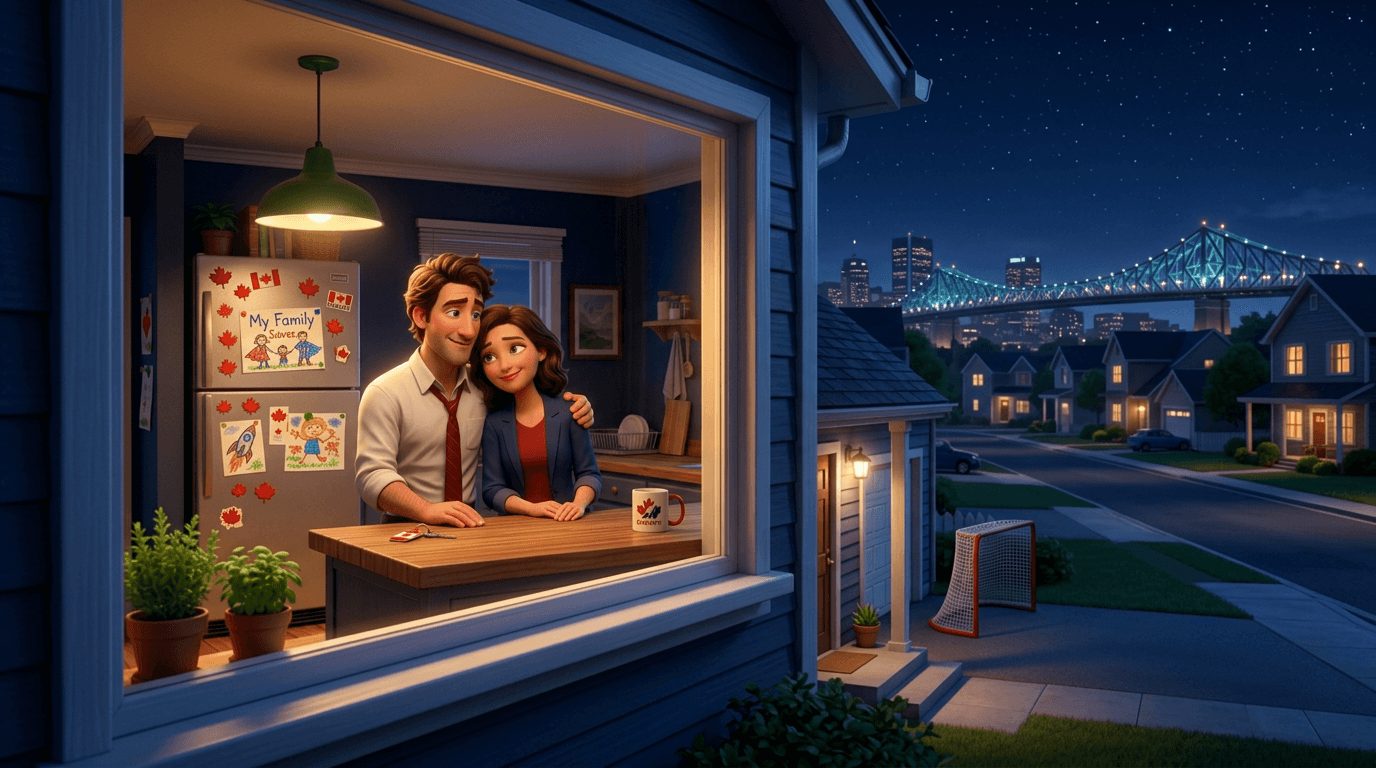 The final pull-back — the kitchen, the house, the street, the city