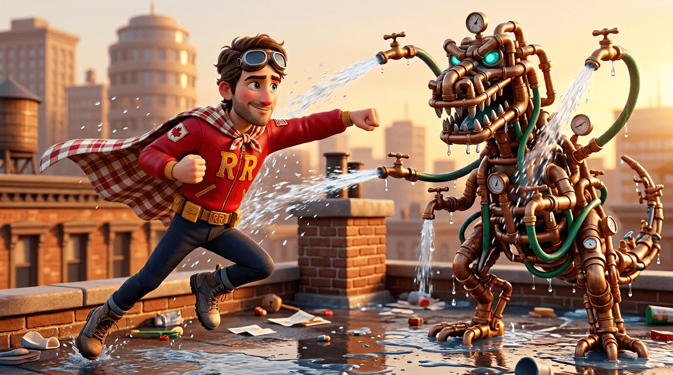 Hydro Rex — the villain an 8-year-old would build from kitchen plumbing